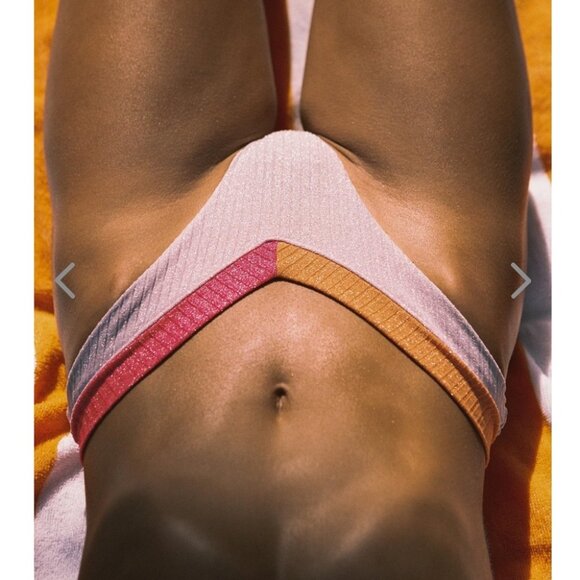 NWT OneOne Swimwear Hamptons Bikini Set Jesse Kameron Small New Shimmer Cheeky - Picture 8 of 16